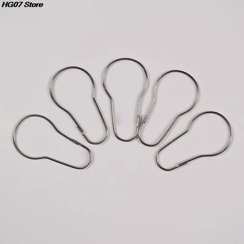 anneaux rideau argenté moderne acier inoxydable lisse opaques accessoire fenêtre porte rideau six point