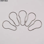 anneaux rideau argenté moderne acier inoxydable lisse opaques accessoire fenêtre porte rideau six point