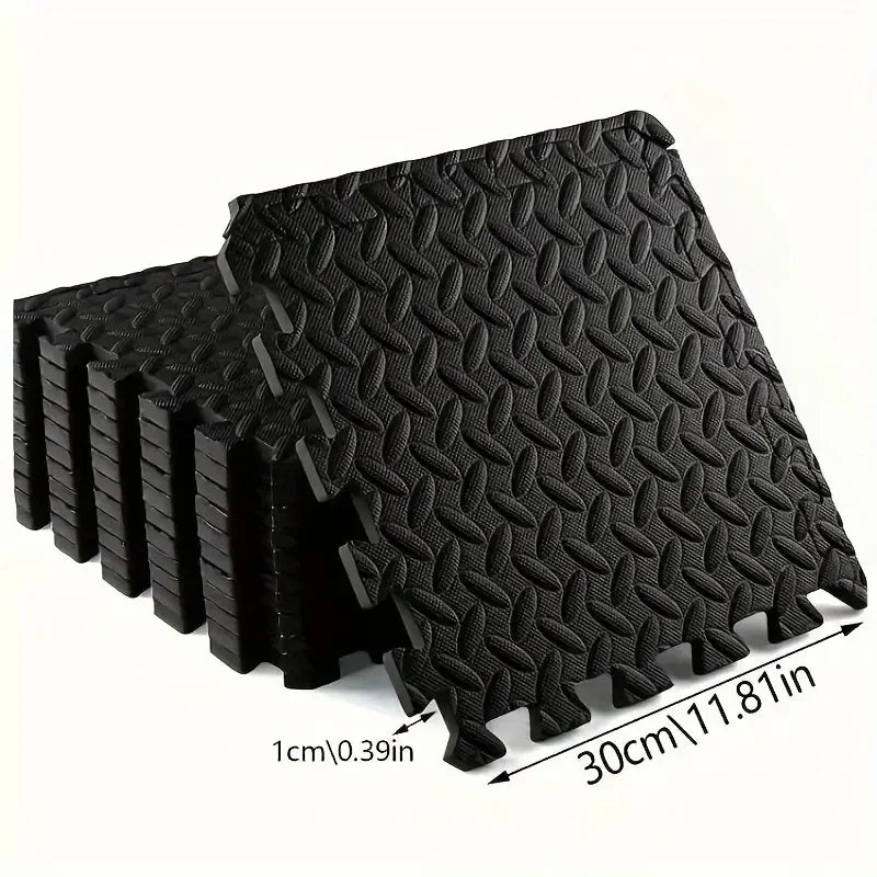 tapis mousse antidérapant fitness noir diamanté imperméable résistantintérieurextérieurporte