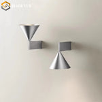 lampe murale moderne minimaliste argentée noire led mur fixée contemporain