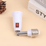 adaptateur lampe led e27 interrupteur adhésif moderne blanc chrome lisse