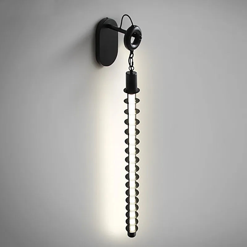 Luminaire mural LED moderne tube suspendu noir blanc chaud industriel moderne