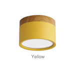 plafonnier led moderne rond bois blanc noir gris vert jaune rose nordique intérieur
