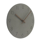 horloge murale moderne vert menthe bleu gris rouille minimaliste aiguille quartz 29cm bois texturé