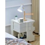 support stockage rotatif multifonction moderne plastique blanc orange vert minimaliste roulettes portatif