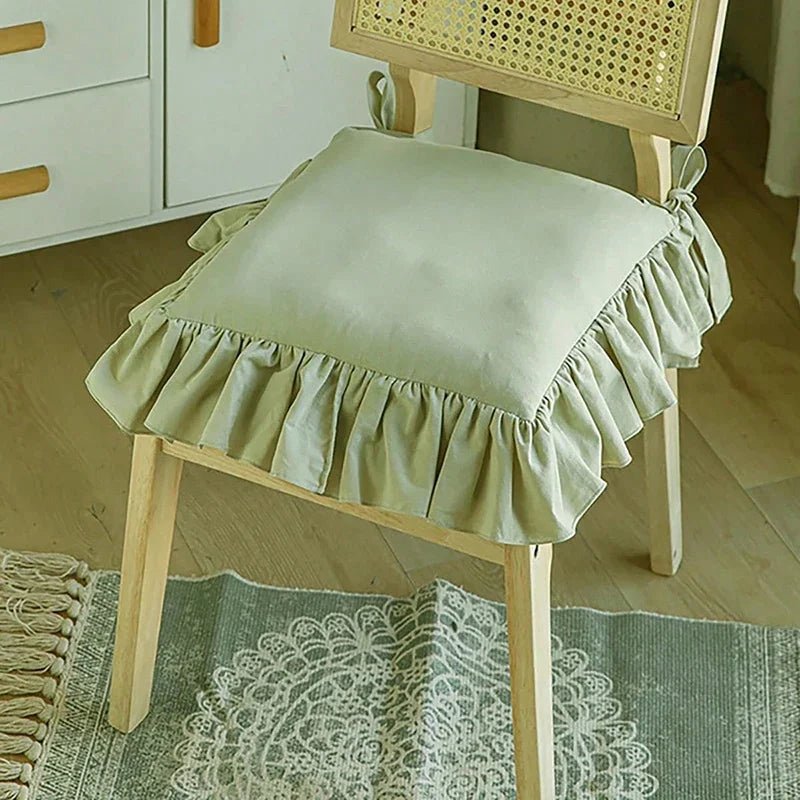 housse chaise blanche coton douce rustique chic décorative amovible lavable 40x40cm 45x45cm 50x50cm