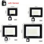 projecteur led detection mouvement extérieur ip66 moderne noir fixe murextérieur 20w 30w 50w 100w
