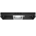 hotte cuisine acier inoxydable 280 cfm vitesses led argentée moderne easy clean