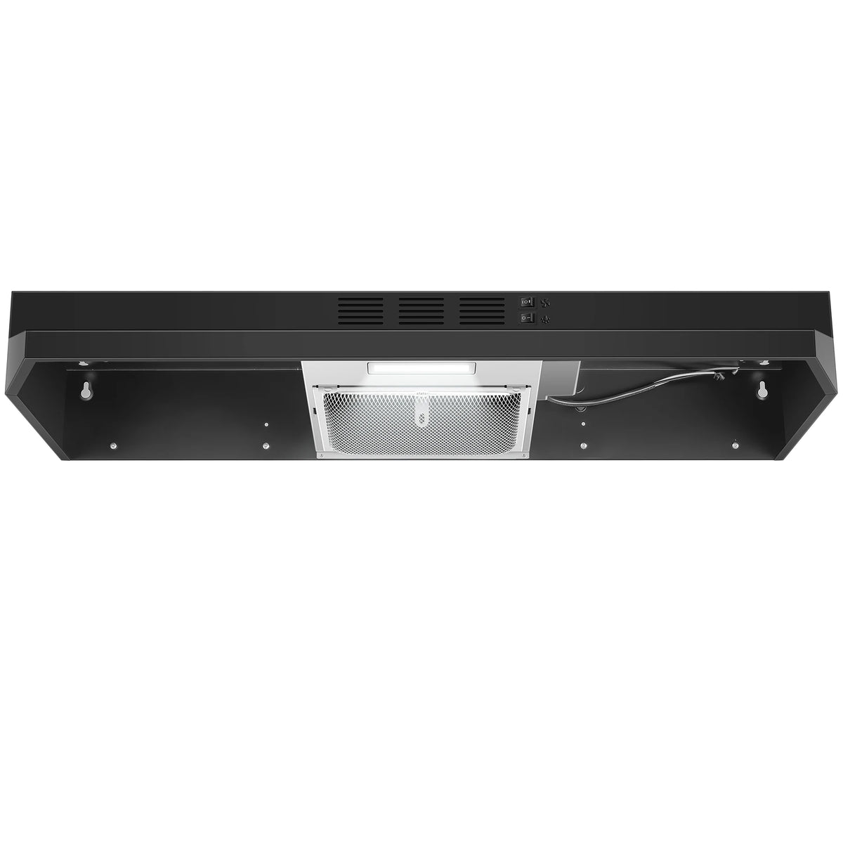 hotte cuisine acier inoxydable 280 cfm vitesses led argentée moderne easy clean
