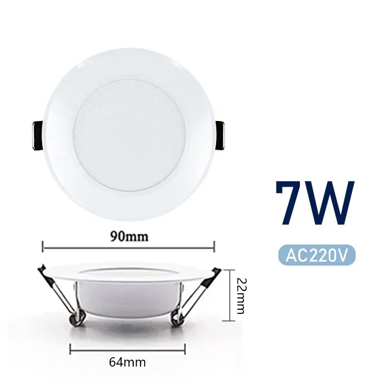 spots led blancs modernes clips métalliques 3w 5w 7w 9w 12w 15w 220v