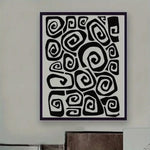 stencil géométrique moderne spirales pochoirs peinture murale coloriage scrapbooking décoration artistique tableaux muraux