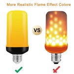 ampoule effet flamme led modes e14 e27 décoration intérieure simulant feu orange blanc