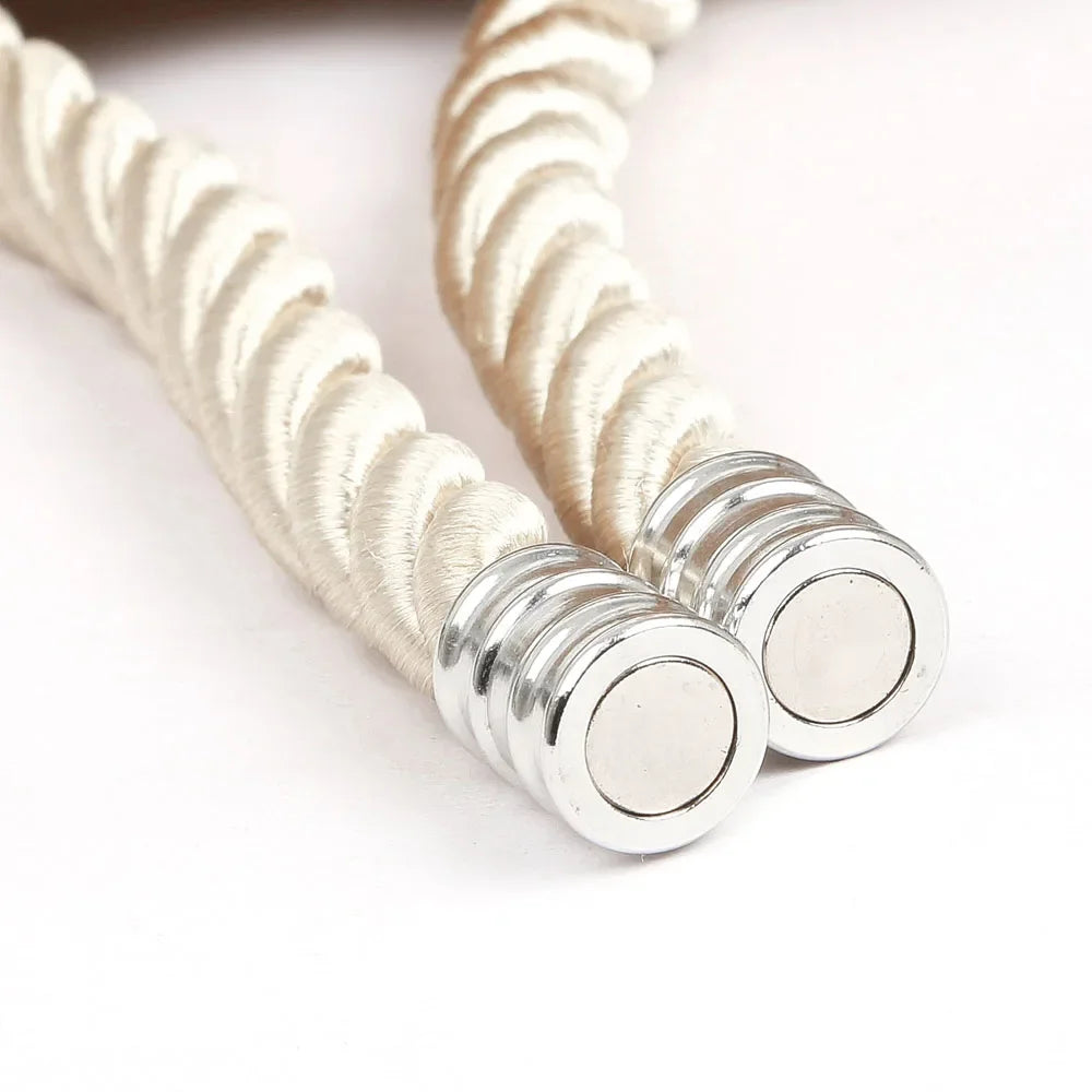 corde rideaux moderne boucle magnétique beige noir argent facile decorationintérieur