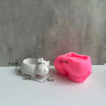 cache clef silicone animal moderne chien chat cochon blanc roseiaux