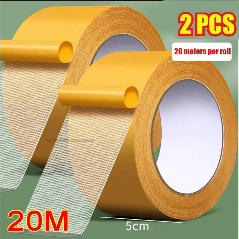 ruban adhésif double face jaune blanc moderne 20m adhésif fort grille transparent plomberie bricolage