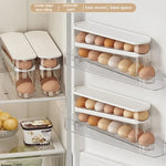 rangement œufs réfrigérateur double couche transparent moderne blanc.storage holder eggs refrigerator multiple levels translucent