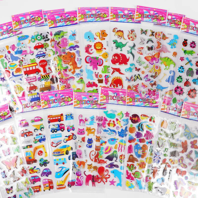 sticker autocollant animal cartoon multicolore occasion fête anniversaire noël enfants adolescents