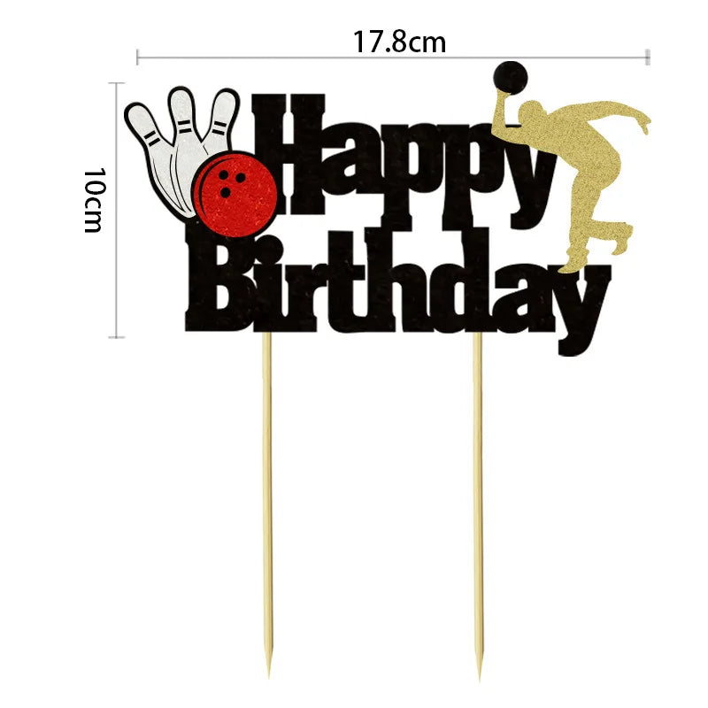 décoration gâteau lettres sports icônes happy birthday musique fête pique