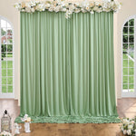 rideau polyester uni beige vert blanc moderne poignées extérieure opaque 5x8FT