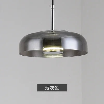 luminaire suspendu led moderne transparent doré bronze gris blanc minimaliste chambre salon