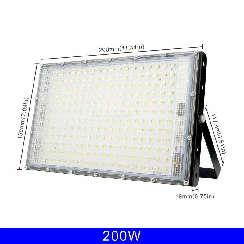 projecteur led 110v 220v 50w 100w 150w 200w ip65 moderne noir blanc