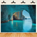 papier peint mural bleu arches rocheuses paysage marin moderne décoration mur opaque grande taille