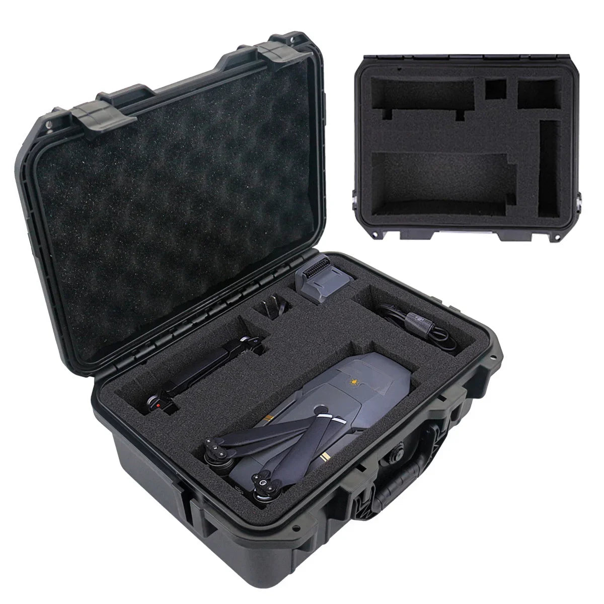 mallette transport rigide étanche boîte rangement outils mousse protection noire robuste pratique