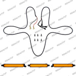 grille pare chocs noir moderne ford ranger 2015 2021 led câbles vis