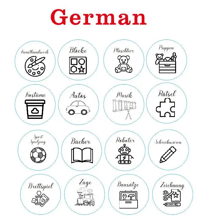 étiquettes bois naturel imprimées minimaliste adhésifs français anglais espagnol allemand