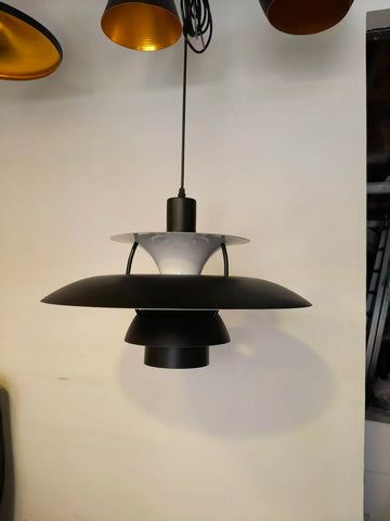luminaire suspendu led moderne parapluie couleur dégradé aluminium intérieur suspension blanc orange