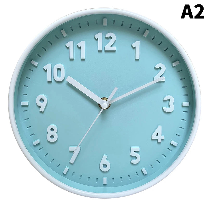 horloge murale moderne 20cm violet bleu vert rose blanc noire numéros blancs salon chambre