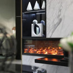 Cheminée électrique design noir style européen