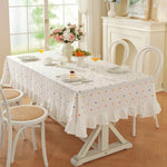 nappe table coton pois multicolores blanc coréenne classique extérieur mariage festive