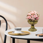 vase doré blanc gris floral classique élégant intérieur extérieur bouquets multiples support table arrangements