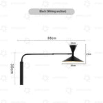 lampe murale conique fixée blanc gris moderne chambre coucher.pivotanteintérieur