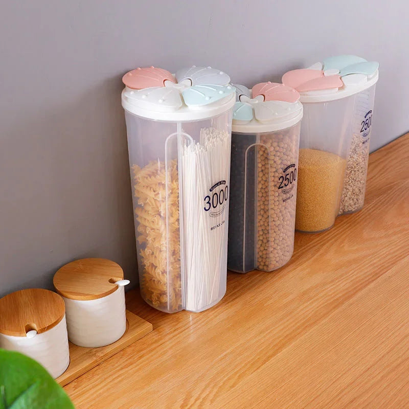 boîtes rangement alimentaire transparentes modernes grilles poignées couvercle mesure