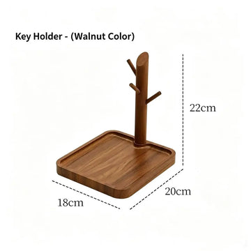 organisateur entrée moderne bois marron lunettes montres porte clés bijoux étui stylos parfum minimaliste