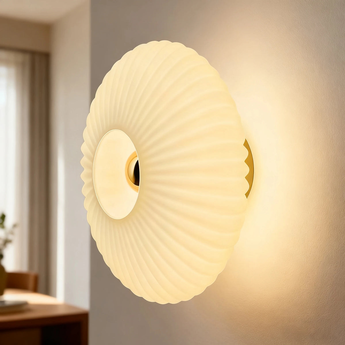 Lampe moderne dorée rayures horizontales élégante cuisine chambre coucher