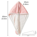 serviette cheveux microfibre rapide séchage rose gris bleu clair bordure blanche élastique moderne confortable