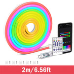 ruban led flexible multicolore rouge vert bleu violet lisse fluo moderne clips vis