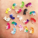 poissons miniatures résine multicolores transparentes animaux compagnie accessoires bricolage scrapbook occasions fêtes