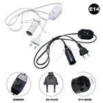 câble électrique vintage ampoule e14 e27 noir blanc douille socket interrupteur variateur 1mètre