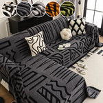 couverture canapé moderne polyestère géométrique opaque hiver noir blanc minimaliste