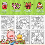 coloriage livre adulte dessins animés motifs floraux grilles pages illustrations cartoon