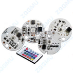 panneau led rgb 3w 38mm télécommande dégradé couleur diy lampe bois hêtre éclairage scène