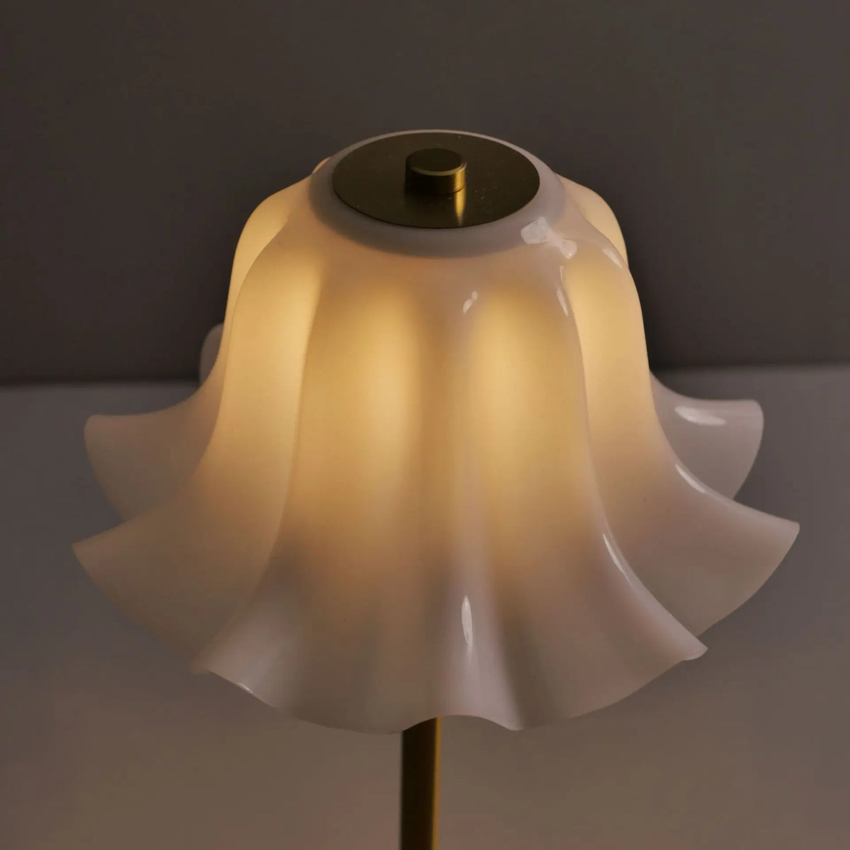veilleuse fleur lampe table blanc moderne opacité plissé rechargeable couleurs réglables ambiance salon