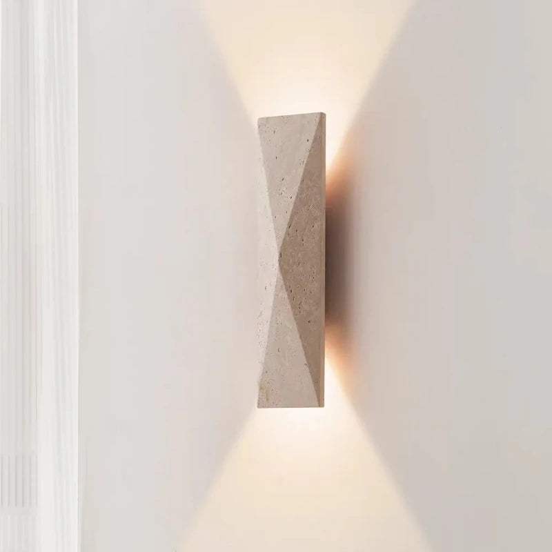 lampe murale extérieure led ip65 marbre naturel beige moderne adhésif hydrofuge vde ccc cqc