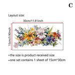 cache wc blanc fleurs colorées adhésif auto collant imperméable décoration salle bain hygiène