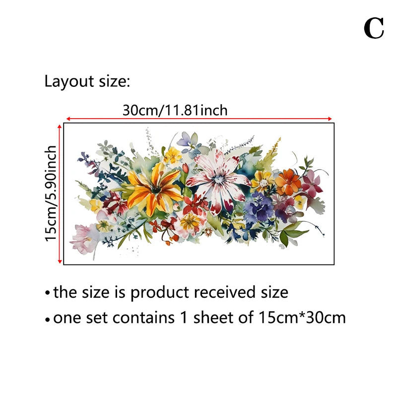 cache wc blanc fleurs colorées adhésif auto collant imperméable décoration salle bain hygiène