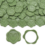 timbres cire coeurs classiques adhésifs rouge beige doré vert rose blanc
